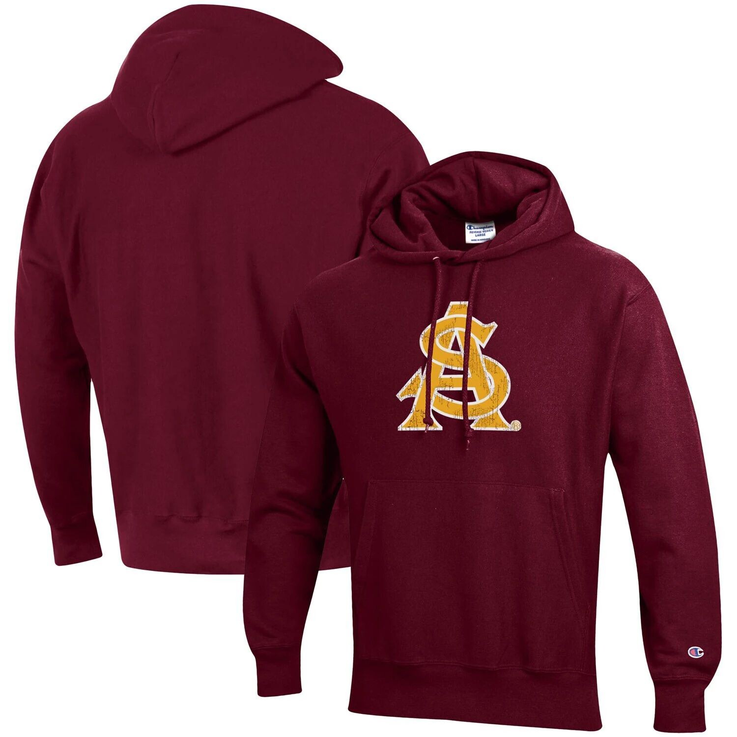 Мужской пуловер с капюшоном обратного переплетения с логотипом Champion Maroon Arizona State Sun Devils Vault
Мужской пуловер с капюшоном обратного переплетения с логотипом Champion Maroon Arizona State Sun Devils Vault