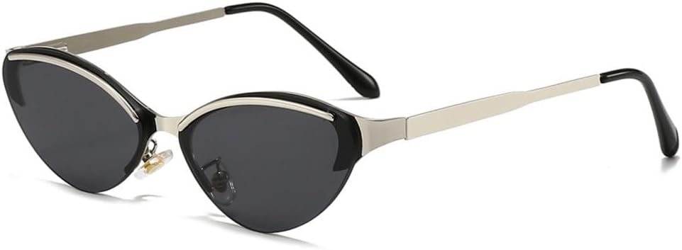 Модные солнцезащитные очки с металлическими безрамочными дужками, очки «кошачий глаз» для женщин, уличные очки, солнцезащитные очки для активного отдыха MTZJH, Silver Black
Модные солнцезащитные очки с металлическими безрамочными дужками, очки «кошачий глаз» для женщин, уличные очки, солнцезащитные очки для активного отдыха MTZJH, Silver Black
