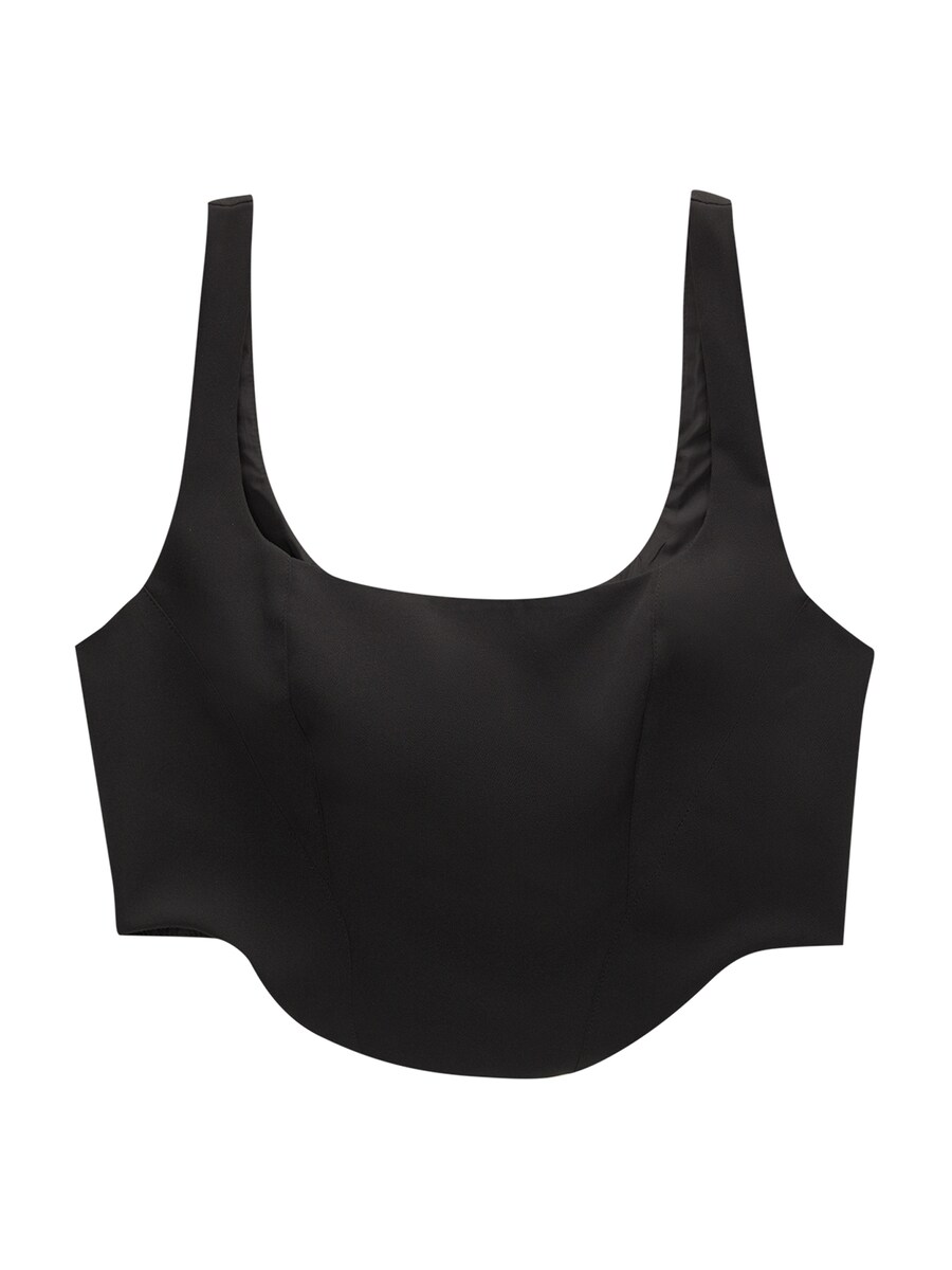 Укороченный топ Pull&Bear Top, черный
Укороченный топ Pull&Bear Top, черный