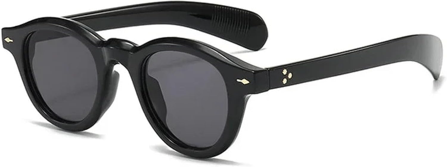 Винтажные овальные солнцезащитные очки для женщин, модные, с прозрачными линзами Ocean, защита от УФ-излучения UV400; мужские модные, с заклепками, круглые TVTBBVV, Black Black
Винтажные овальные солнцезащитные очки для женщин, модные, с прозрачными линзами Ocean, защита от УФ-излучения UV400; мужские модные, с заклепками, круглые TVTBBVV, Black Black