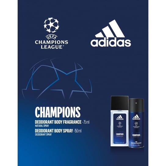 Лига Чемпионов УЕФА, Набор уходовой косметики, 2 шт. Adidas
Лига Чемпионов УЕФА, Набор уходовой косметики, 2 шт. Adidas