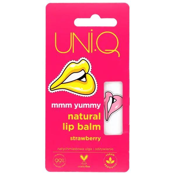 Натуральный бальзам для губ с клубникой, 5 г Uni.Q
Натуральный бальзам для губ с клубникой, 5 г Uni.Q