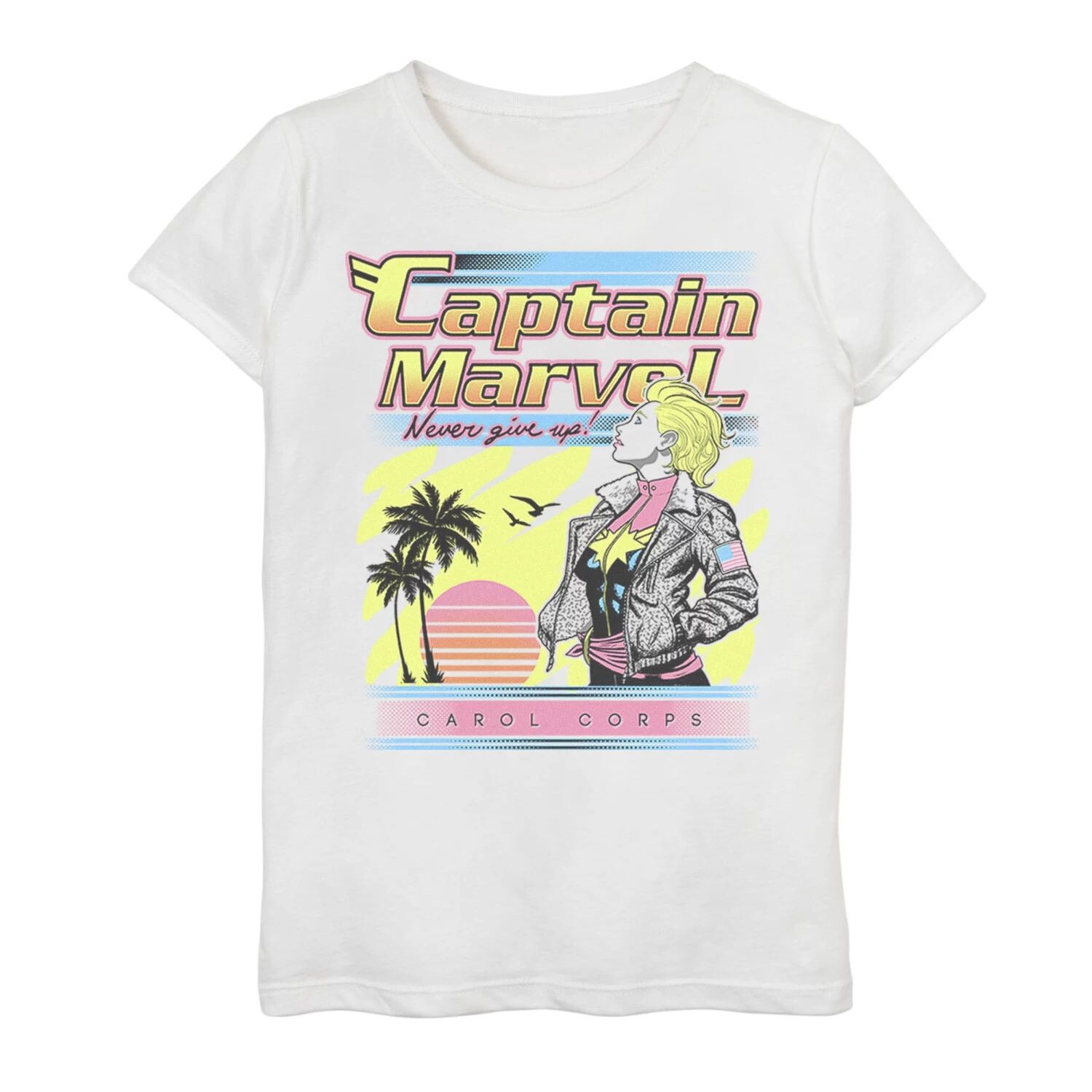 Футболка с графическим плакатом «Marvel Captain Marvel Never Give Up Carol Corps» для девочек 7–16 лет Marvel
Футболка с графическим плакатом «Marvel Captain Marvel Never Give Up Carol Corps» для девочек 7–16 лет Marvel