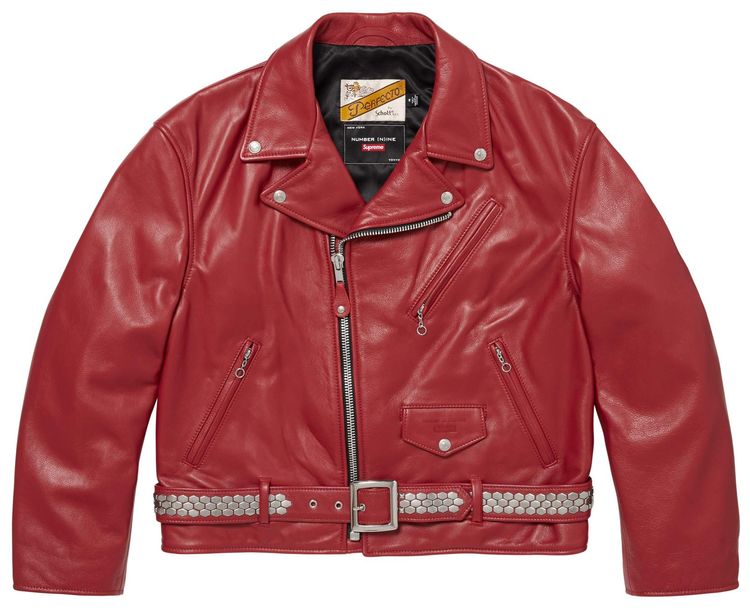 Кожаная куртка Supreme x Number (N)Ine x Schott Perfecto, красный
Кожаная куртка Supreme x Number (N)Ine x Schott Perfecto, красный