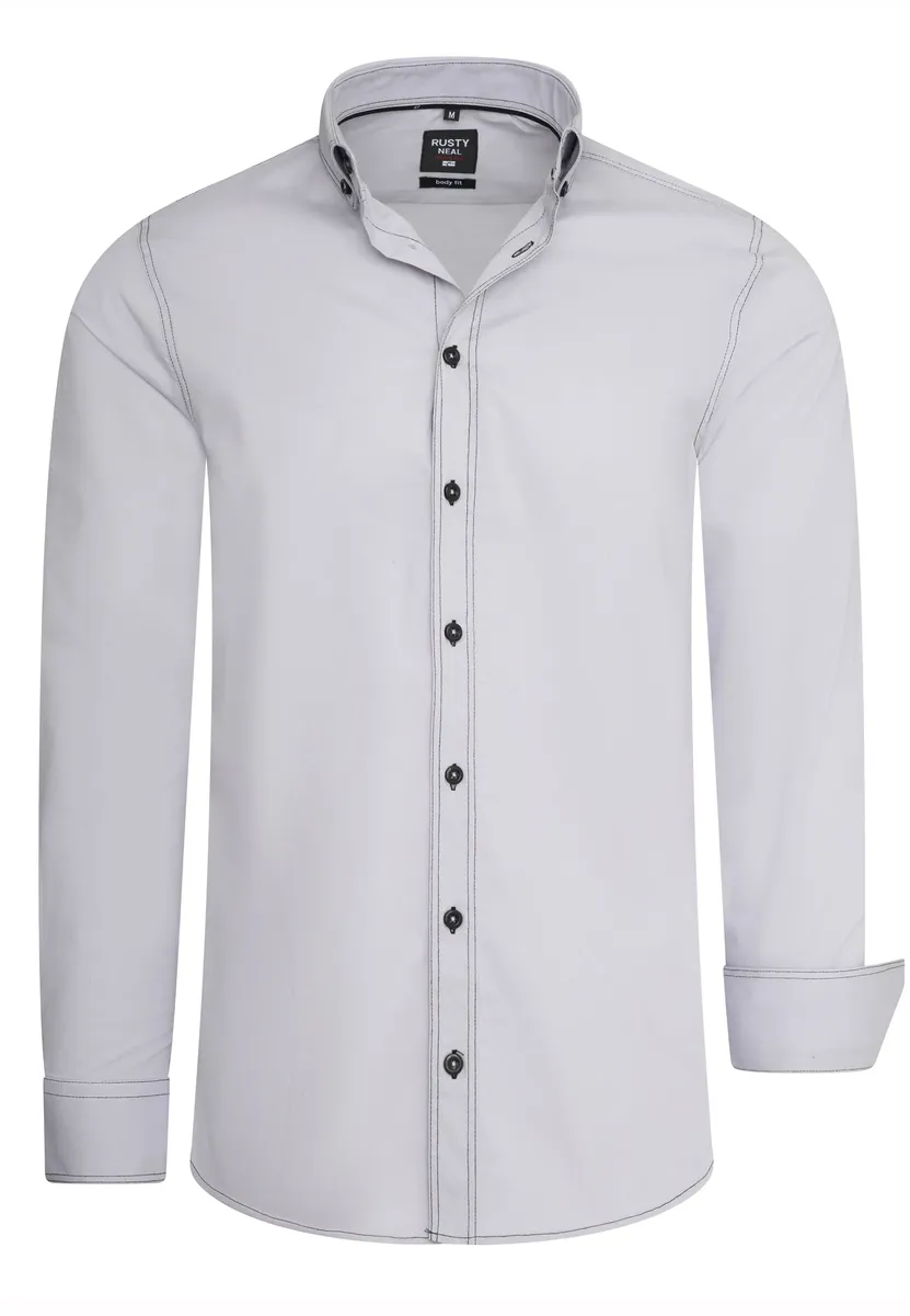 Рубашка Rusty Neal с длинными рукавами и тонкой контрастной строчкой, серый
Рубашка Rusty Neal с длинными рукавами и тонкой контрастной строчкой, серый