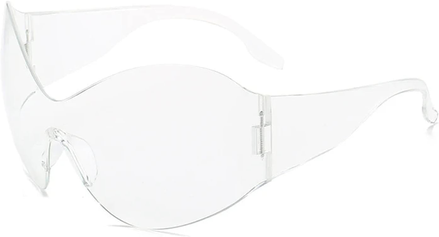 Большие солнцезащитные очки без оправы для женщин и мужчин, модные, роскошные, в стиле панк, для активного отдыха, спорта, велоспорта, с защитой от УФ-излучения UV400 TKKTLLT, Clear Clear
Большие солнцезащитные очки без оправы для женщин и мужчин, модные, роскошные, в стиле панк, для активного отдыха, спорта, велоспорта, с защитой от УФ-излучения UV400 TKKTLLT, Clear Clear