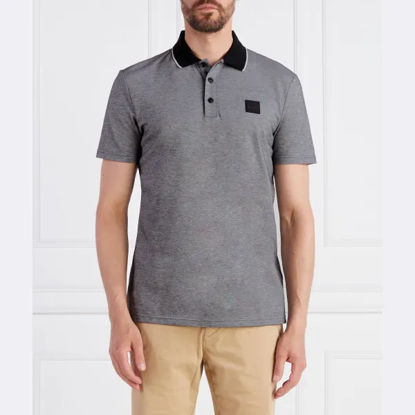 Рубашка-Поло из пеоксфорда стандартного кроя Boss, серый
Рубашка-Поло из пеоксфорда стандартного кроя Boss, серый