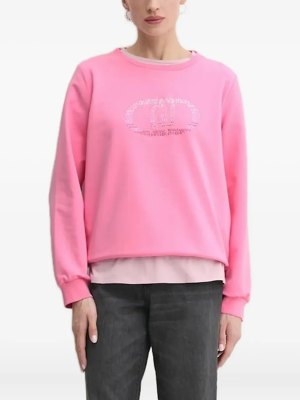 Толстовка с декорированным логотипом LIU JO, розовый
Толстовка с декорированным логотипом LIU JO, розовый