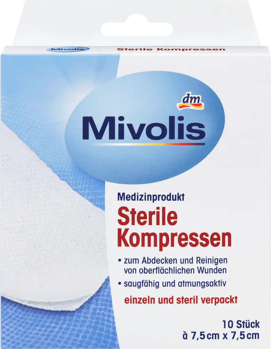 Стерильные компрессы 10 шт. Mivolis
Стерильные компрессы 10 шт. Mivolis