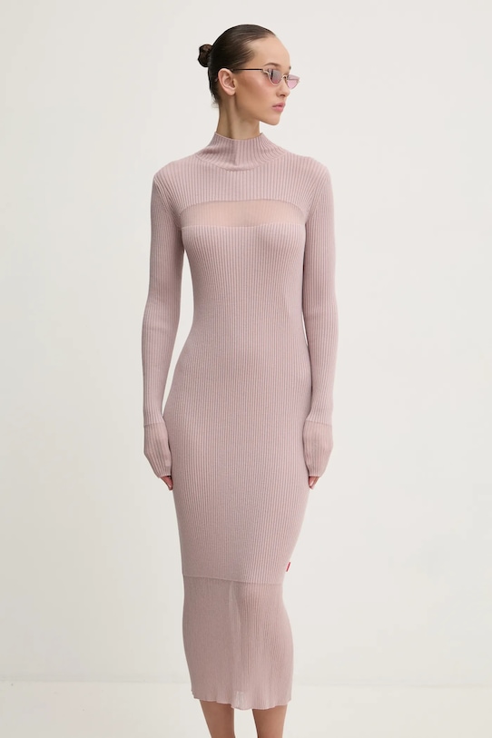 Шерстяное платье M-SLINT DRESS Diesel, розовый 
Шерстяное платье M-SLINT DRESS Diesel, розовый