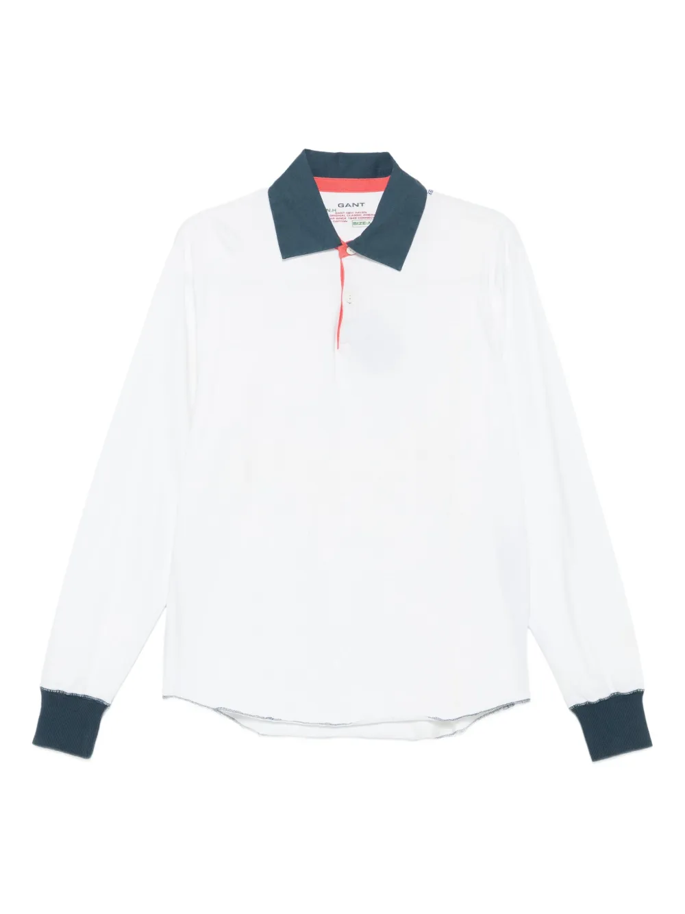 Рубашка-поло с длинными рукавами и контрастным воротником Gant, белый
Рубашка-поло с длинными рукавами и контрастным воротником Gant, белый