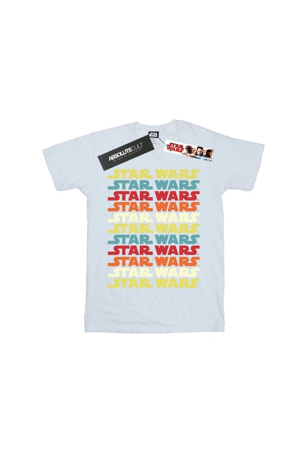 Футболка с повторяющимся логотипом в стиле ретро Star Wars, белый
Футболка с повторяющимся логотипом в стиле ретро Star Wars, белый