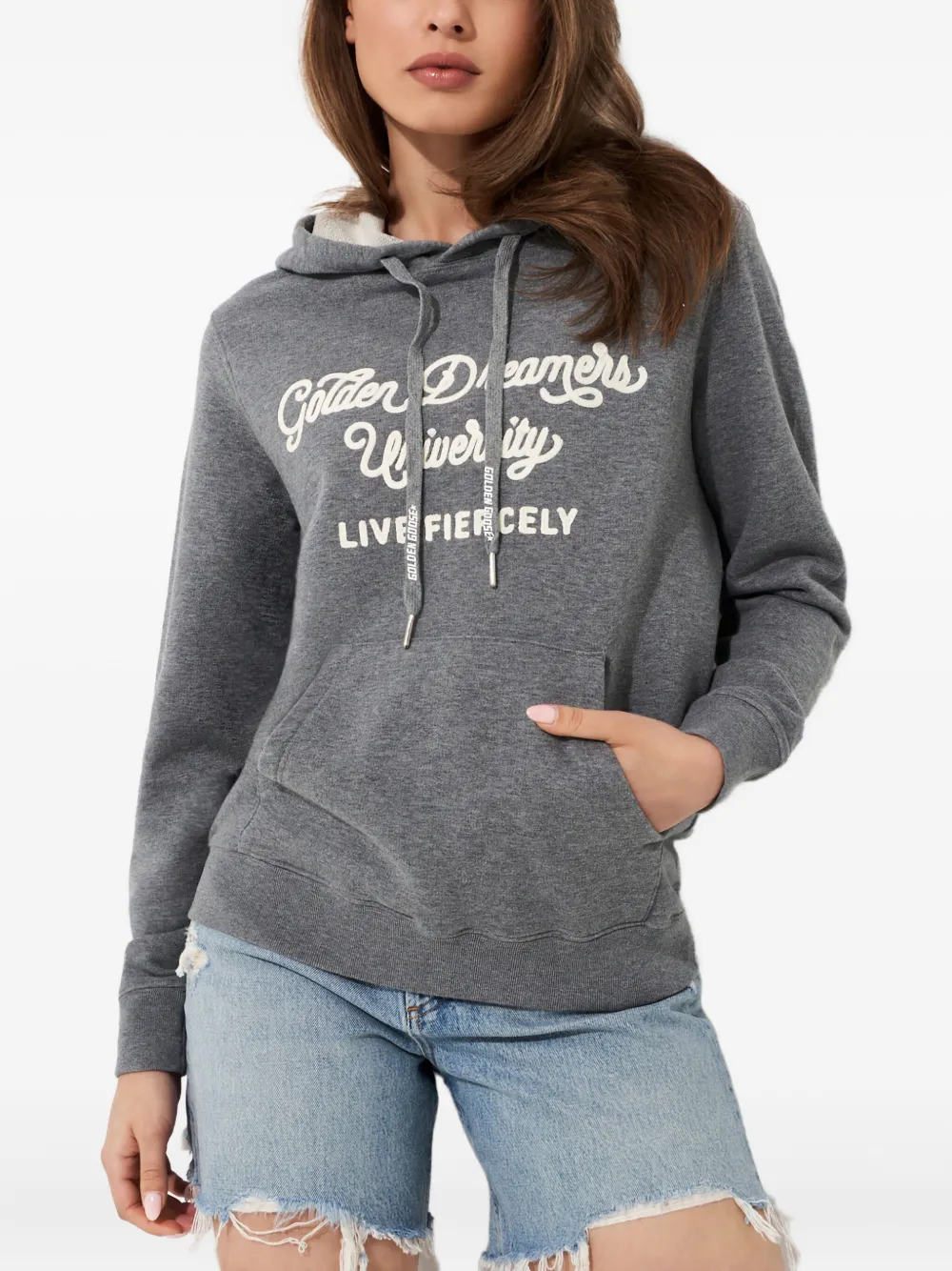 Худи с вышитым логотипом Golden Goose, серый
Худи с вышитым логотипом Golden Goose, серый