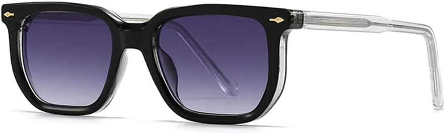 Мужские солнцезащитные очки с градиентным затемнением, защита от УФ-излучения UV400, женские солнцезащитные очки с заклепками UYPTK, Black Gray Gradient
Мужские солнцезащитные очки с градиентным затемнением, защита от УФ-излучения UV400, женские солнцезащитные очки с заклепками UYPTK, Black Gray Gradient