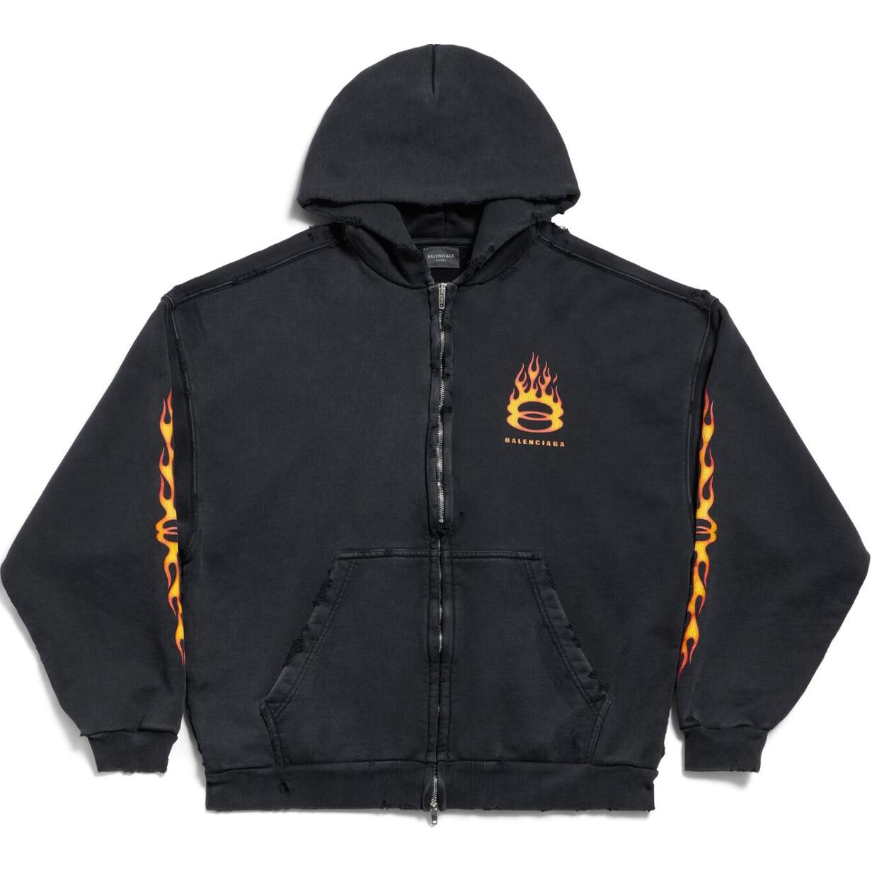Толстовка унисекс черная Balenciaga, черный 
Толстовка унисекс черная Balenciaga, черный