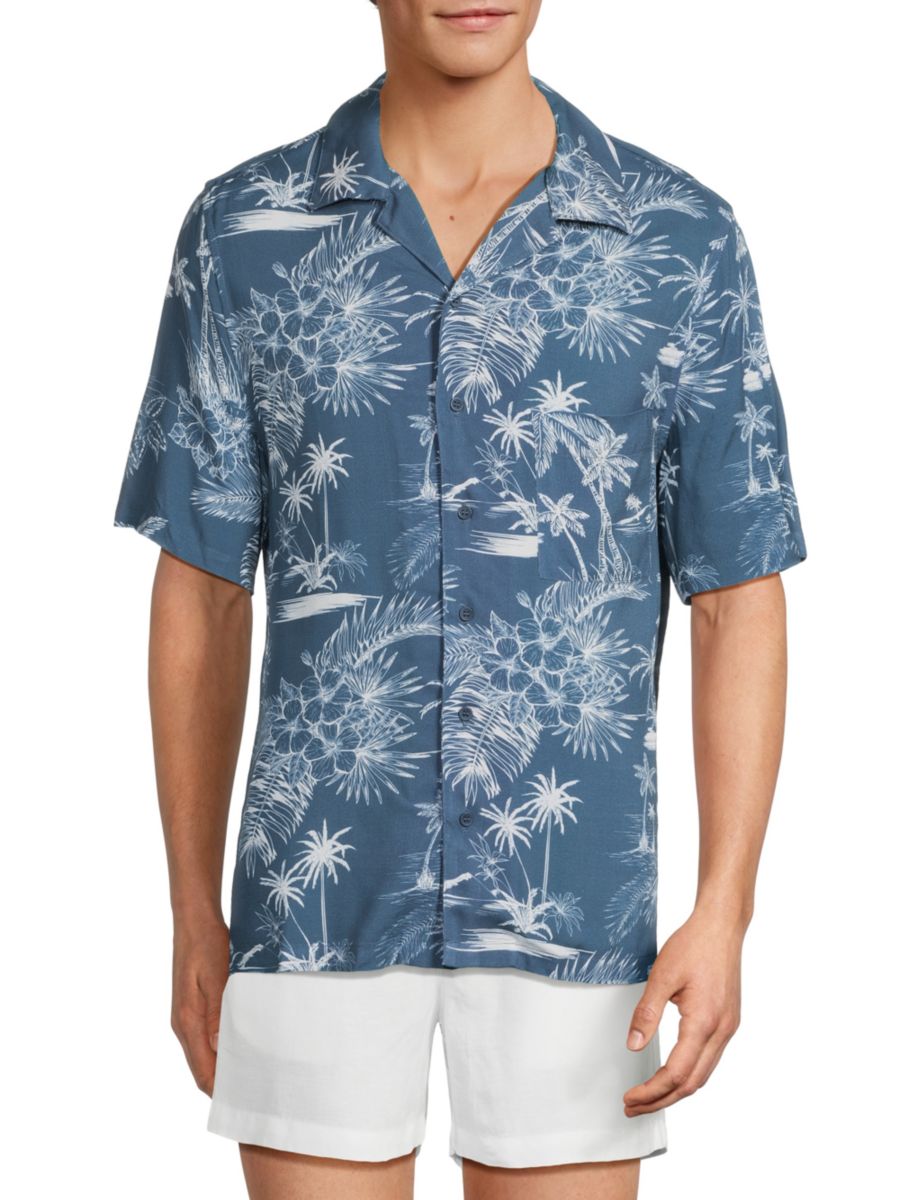 Рубашка с винтажным цветочным принтом и воротником-стойкой Onia, цвет Vintage Indigo
Рубашка с винтажным цветочным принтом и воротником-стойкой Onia, цвет Vintage Indigo