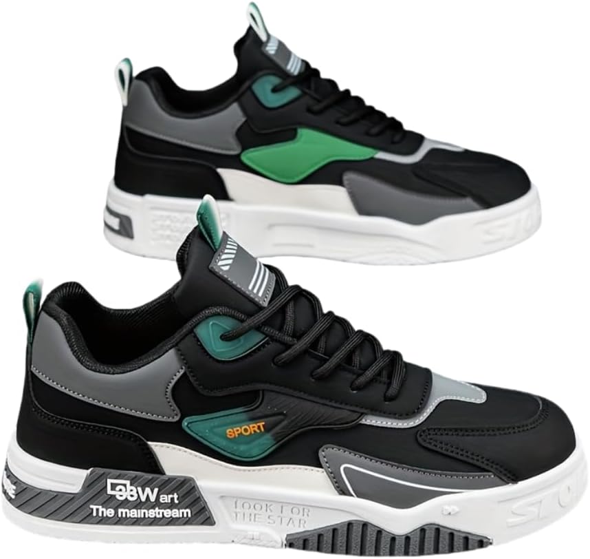 Мужские модные кроссовки для скейтборда - удобные, прочные кроссовки на шнуровке с противоскользящей подошвой для улицы, походов и повседневной носки Hhhchpm, черный
Мужские модные кроссовки для скейтборда - удобные, прочные кроссовки на шнуровке с противоскользящей подошвой для улицы, походов и повседневной носки Hhhchpm, черный