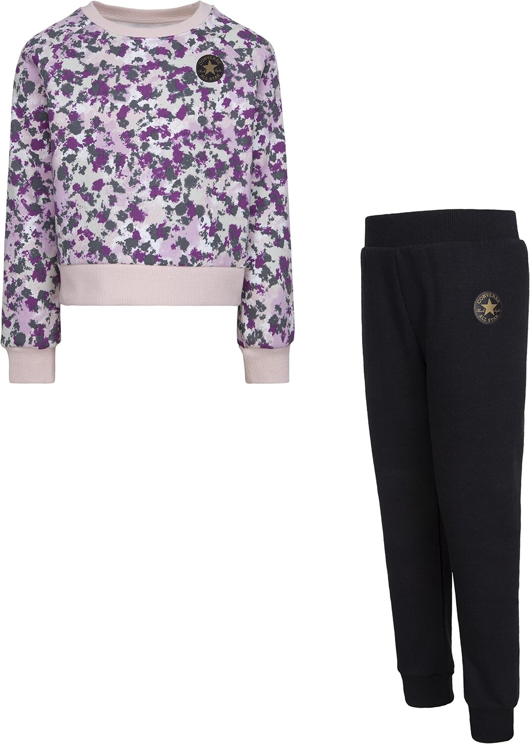 Детский набор Converse Crew Neck Sweatshirt and Joggers Two-Piece Set, цвет Black/Pink
Детский набор Converse Crew Neck Sweatshirt and Joggers Two-Piece Set, цвет Black/Pink