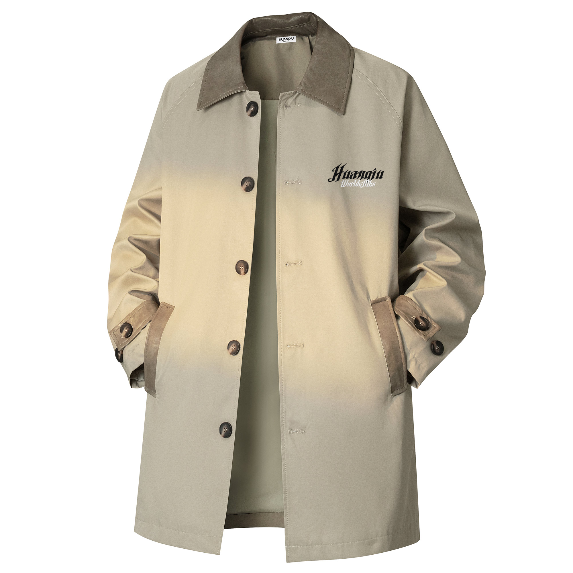 Тренч Unisex Lapel Moderate HUANQIU, хаки
Тренч Unisex Lapel Moderate HUANQIU, хаки