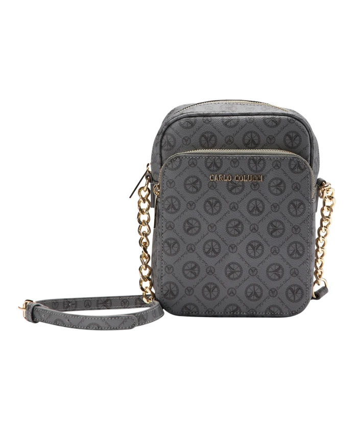 Сумка через плечо с цепочкой и логотипом covallero Carlo Colucci, серый
Сумка через плечо с цепочкой и логотипом covallero Carlo Colucci, серый
