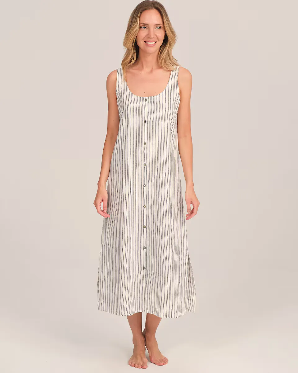 Длинная ночная рубашка на бретелях с черно-белым полосатым принтом J&J Brothers, коричневый
Длинная ночная рубашка на бретелях с черно-белым полосатым принтом J&J Brothers, коричневый