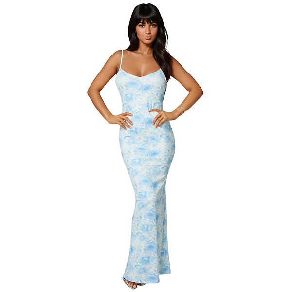 Женское платье макси с кружевной вставкой на спине Bebe, Blue Floral
Женское платье макси с кружевной вставкой на спине Bebe, Blue Floral