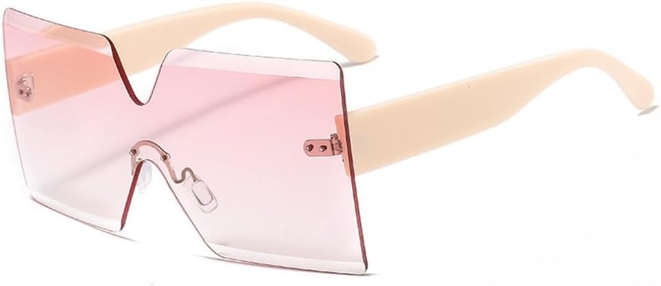 Женские солнцезащитные очки без оправы, большие солнцезащитные очки UV400, модные очки для женщин, солнцезащитные очки UV400, бежевые, светло-розовые TYUVIVO, Beige-lightpink
Женские солнцезащитные очки без оправы, большие солнцезащитные очки UV400, модные очки для женщин, солнцезащитные очки UV400, бежевые, светло-розовые TYUVIVO, Beige-lightpink