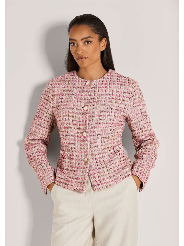 MADELEINE Элегантный деловой пиджак с пуговицами из рога жемчужно-белого / бледно-розового / многоцветного цвета
MADELEINE Элегантный деловой пиджак с пуговицами из рога жемчужно-белого / бледно-розового / многоцветного цвета