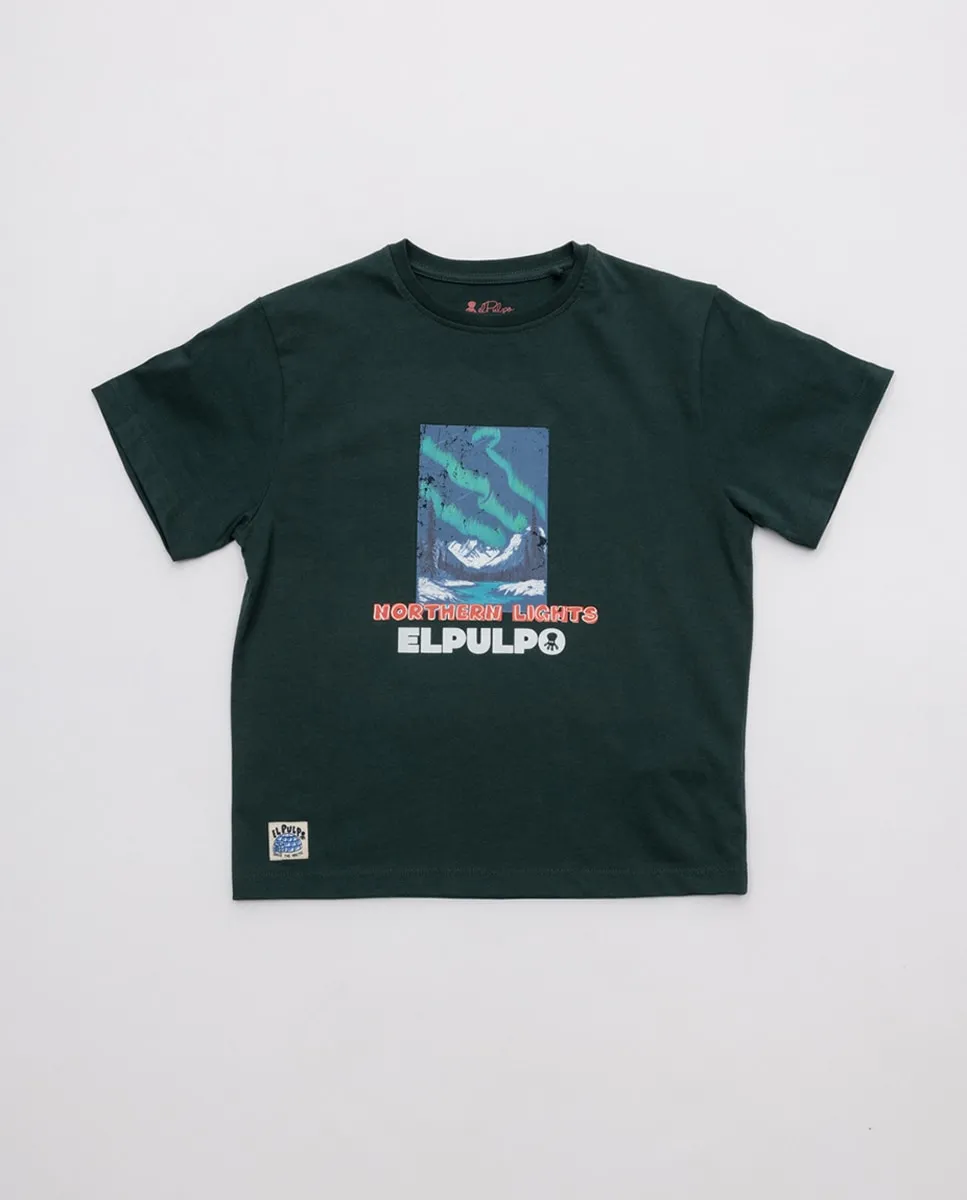 Детская футболка с коротким рукавом и круглый воротник El Pulpo, темно-зеленый
Детская футболка с коротким рукавом и круглый воротник El Pulpo, темно-зеленый