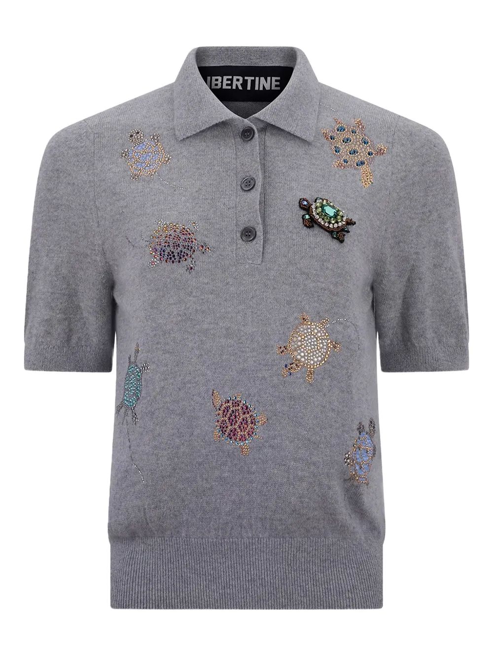 Рубашка-поло с декоративным принтом черепахи Libertine, серый
Рубашка-поло с декоративным принтом черепахи Libertine, серый