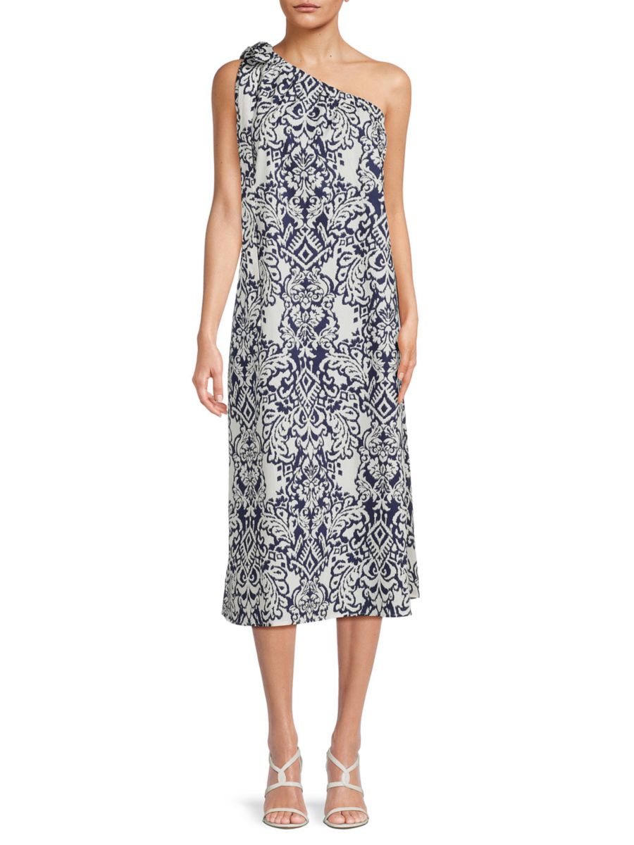 Платье-футляр миди на одно плечо Renee C., цвет Navy White
Платье-футляр миди на одно плечо Renee C., цвет Navy White