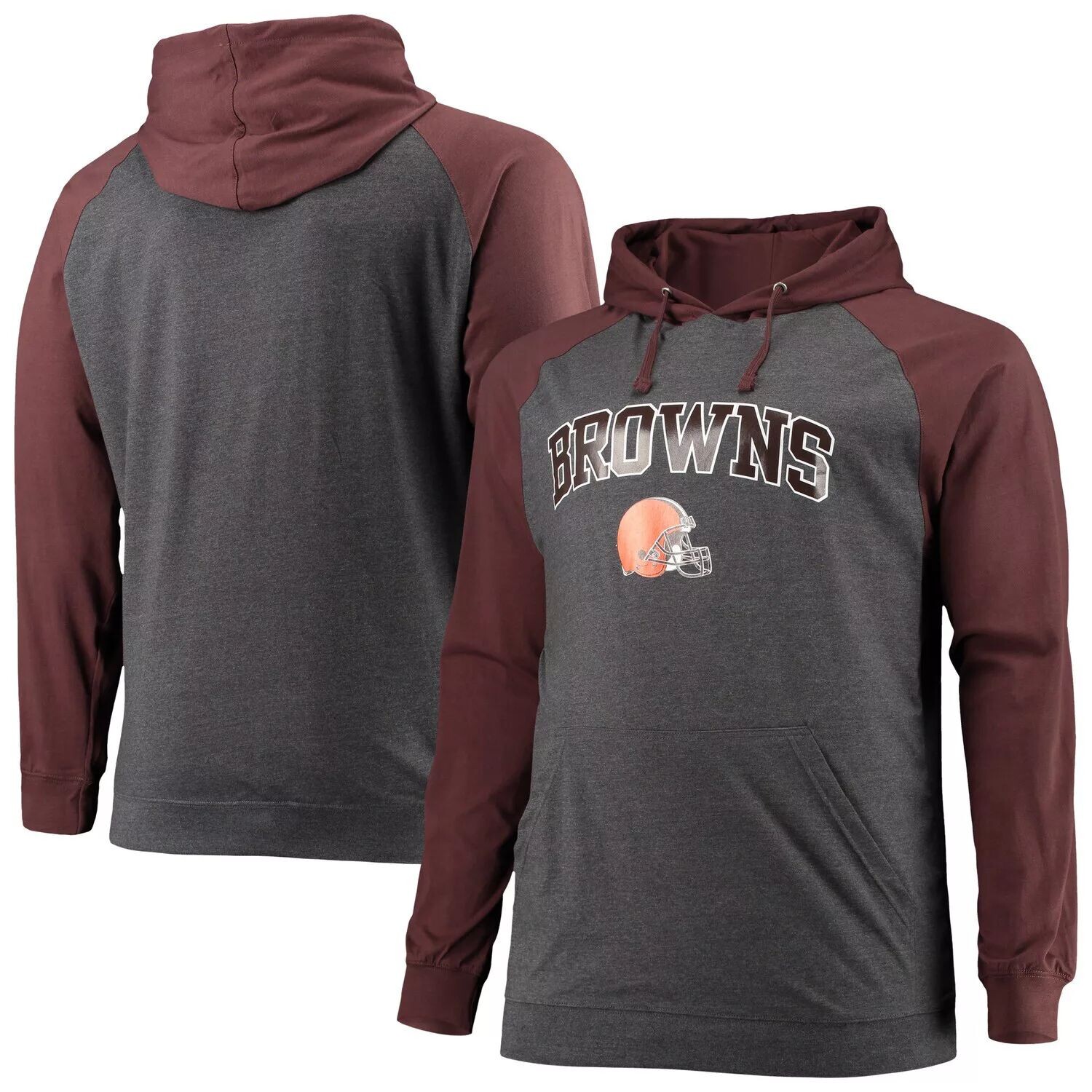 Мужской фирменный коричневый/темно-угольный худи Cleveland Browns Big & Tall легкий пуловер с капюшоном реглан Fanatics
Мужской фирменный коричневый/темно-угольный худи Cleveland Browns Big & Tall легкий пуловер с капюшоном реглан Fanatics
