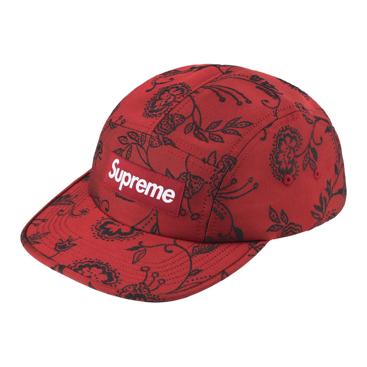 Supreme Цветочная жаккардовая кепка, Red 
Supreme Цветочная жаккардовая кепка, Red