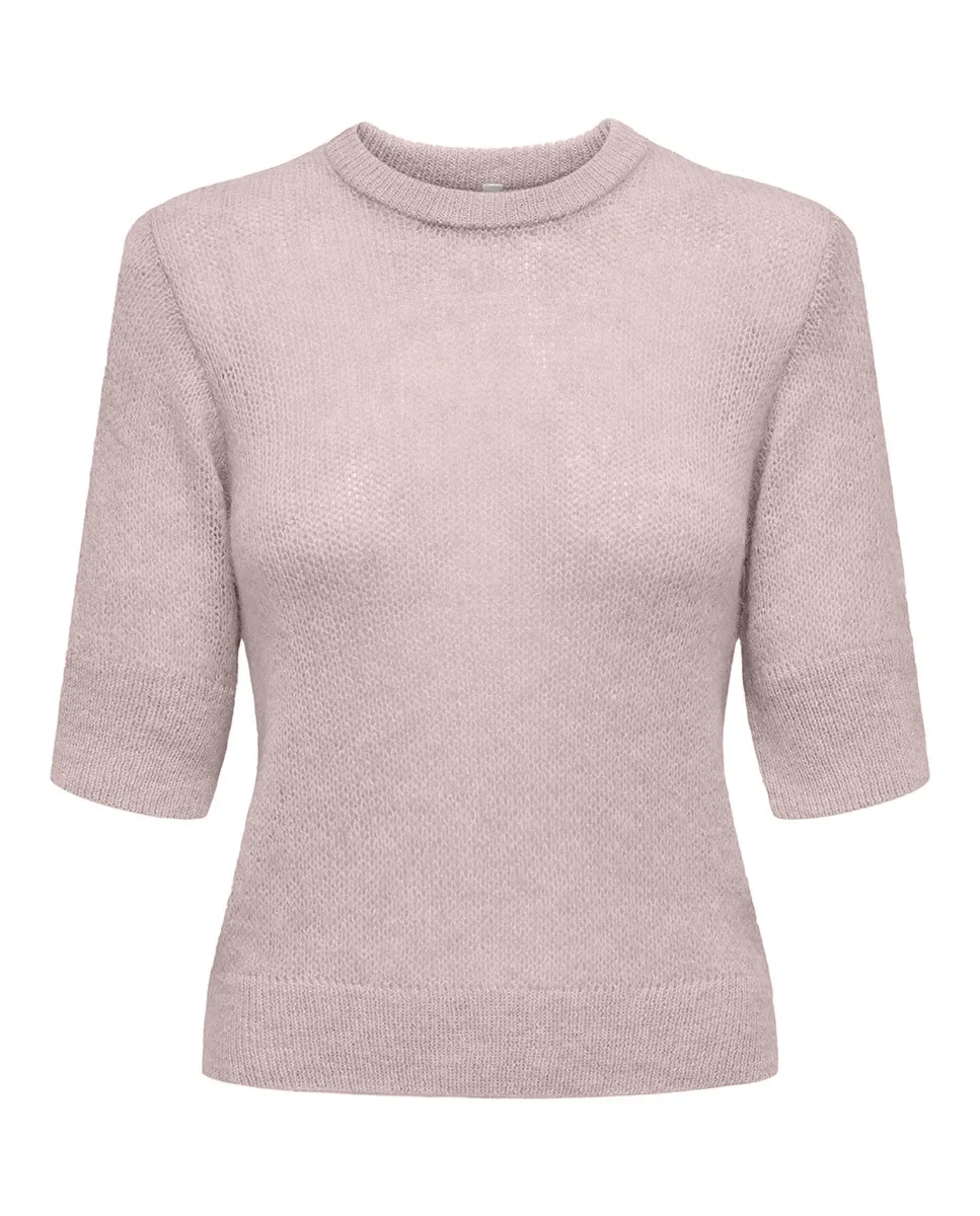 Женский вязаный свитер с короткими рукавами Only, пурпурный
Женский вязаный свитер с короткими рукавами Only, пурпурный