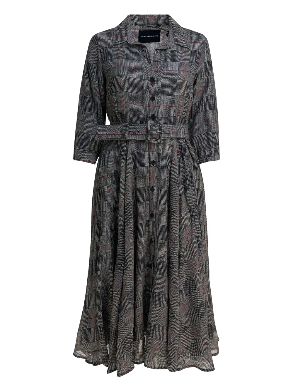 Платье в клетку с поясом Samantha Sung, серый
Платье в клетку с поясом Samantha Sung, серый