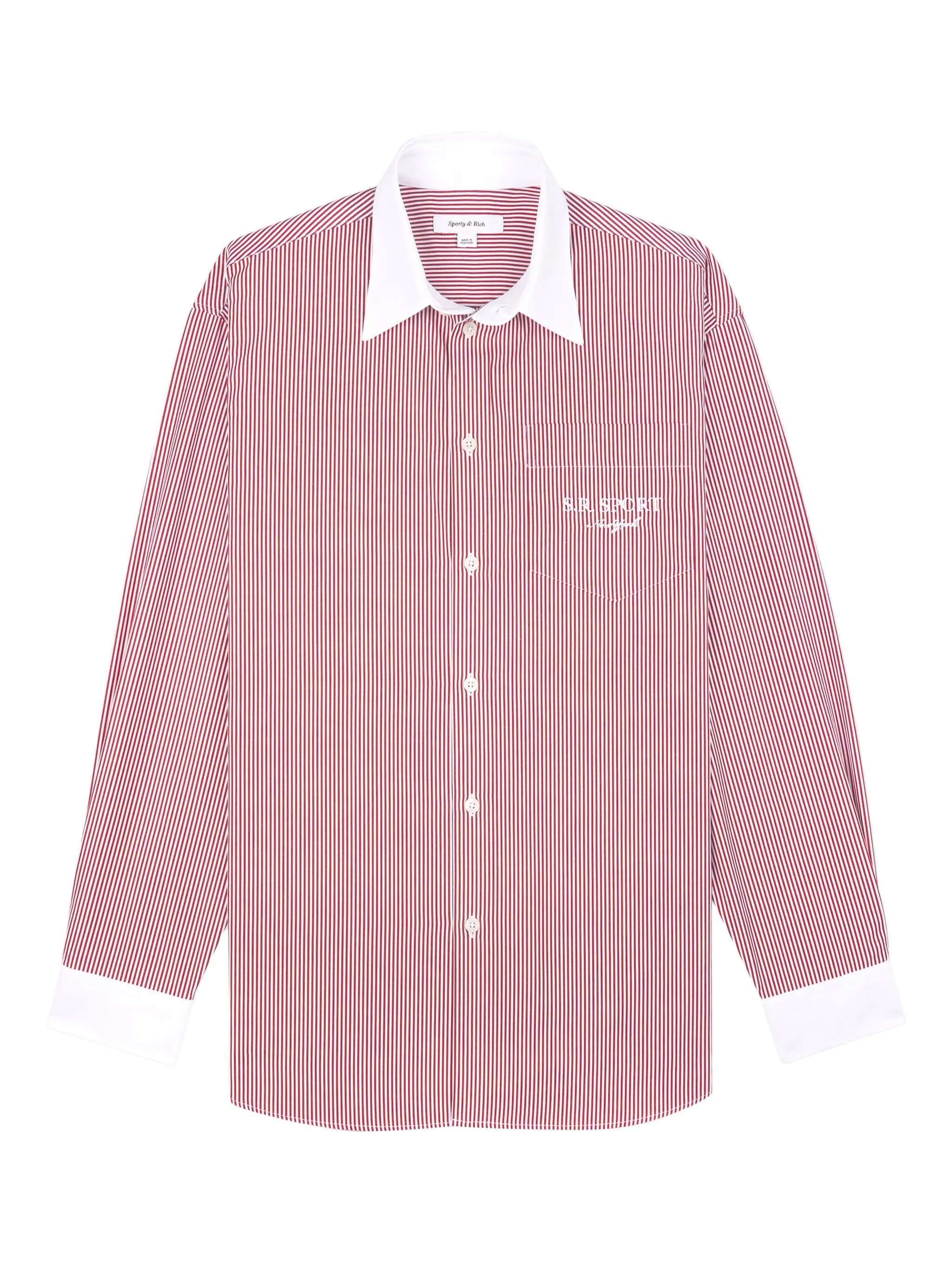Рубашка с контрастным воротником Sporty & Rich, красный
Рубашка с контрастным воротником Sporty & Rich, красный