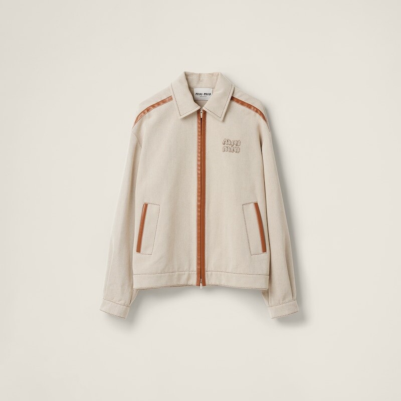 Жакет из жаккардовой парусины Miu Miu, бежевый
Жакет из жаккардовой парусины Miu Miu, бежевый
