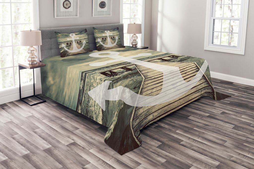 ABAKUHAUS Комплект покрывала в морском стиле, Anchor Ocean Waves, комплект с моющимися наволочками, для односпальных кроватей 264 x 220 см, серый и коричневый
ABAKUHAUS Комплект покрывала в морском стиле, Anchor Ocean Waves, комплект с моющимися наволочками, для односпальных кроватей 264 x 220 см, серый и коричневый