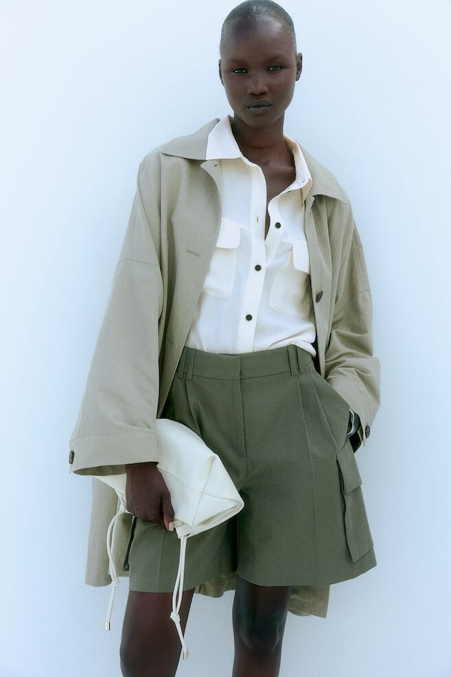 Блуза рубашка из крепа H&M, белый
Блуза рубашка из крепа H&M, белый