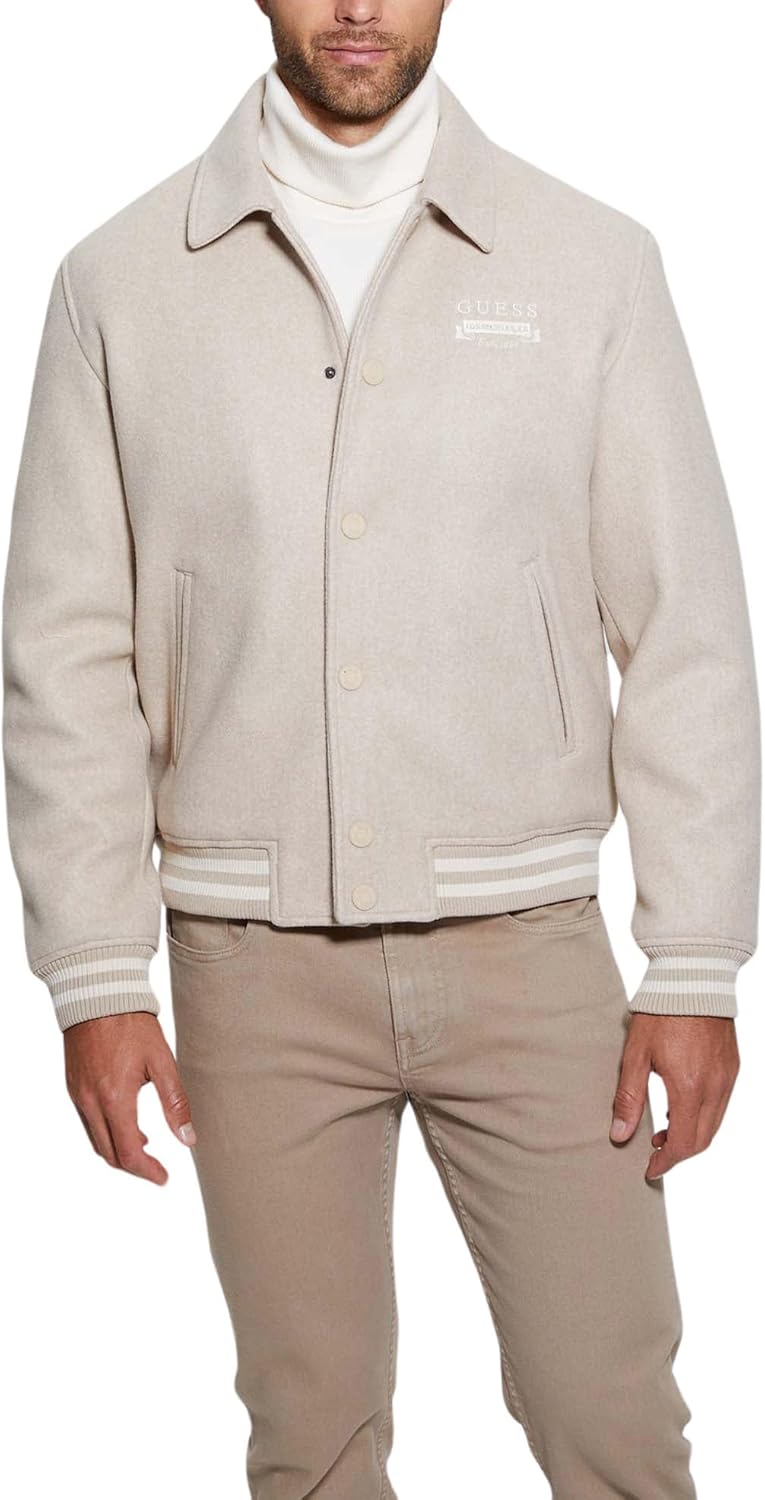 GUESS Мужская эко-куртка-бомбер Melton, Chestnut Heather
GUESS Мужская эко-куртка-бомбер Melton, Chestnut Heather