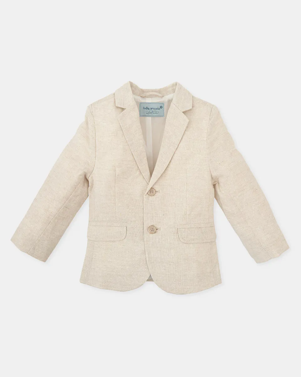 Льняной блейзер для мальчика с застежкой на пуговицы Tutto Piccolo, бежевый
Льняной блейзер для мальчика с застежкой на пуговицы Tutto Piccolo, бежевый