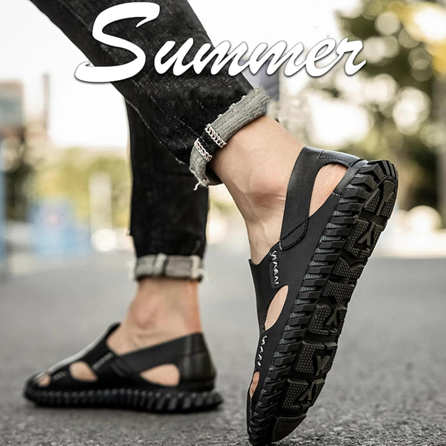 Мужские сандалии Zeberfi с закрытым носком из кожи, плоские, повседневные, для активного отдыха на улице, ручной работы, на молнии, пляжные, летние, дышащие, комфортные для ходьбы, спортивные, походные, черный
Мужские сандалии Zeberfi с закрытым носком из кожи, плоские, повседневные, для активного отдыха на улице, ручной работы, на молнии, пляжные, летние, дышащие, комфортные для ходьбы, спортивные, походные, черный