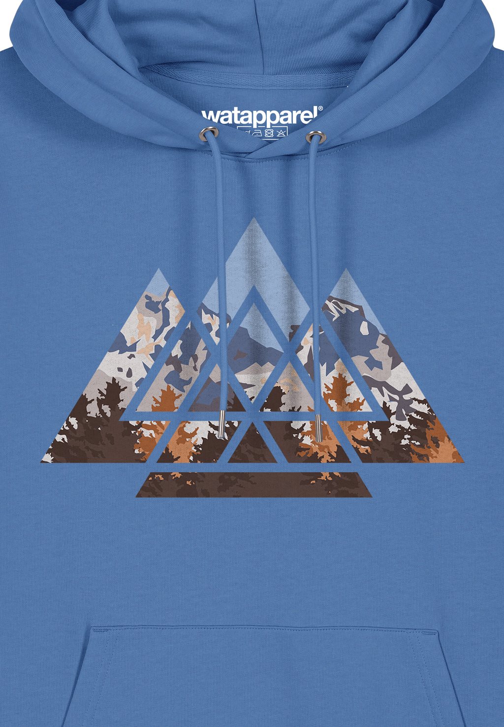 Толстовка с капюшоном GEOMETRIC LANDSCAPE watapparel, светло-голубой 
Толстовка с капюшоном GEOMETRIC LANDSCAPE watapparel, светло-голубой
