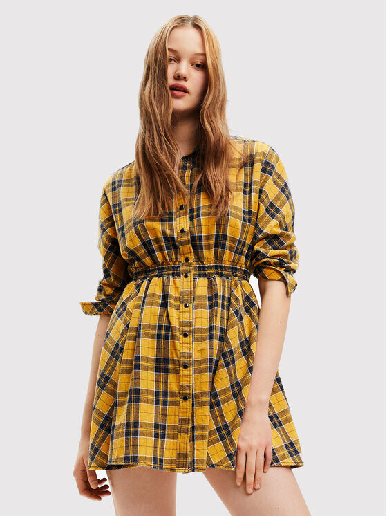 Платье-рубашка стандартного кроя Desigual, желтый
Платье-рубашка стандартного кроя Desigual, желтый