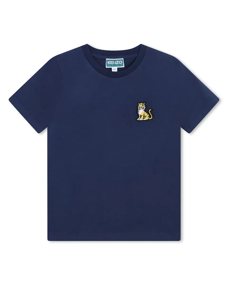 Футболка для мальчика из 100% хлопка с логотипом на спине Kenzo Kids, темно-синий
Футболка для мальчика из 100% хлопка с логотипом на спине Kenzo Kids, темно-синий