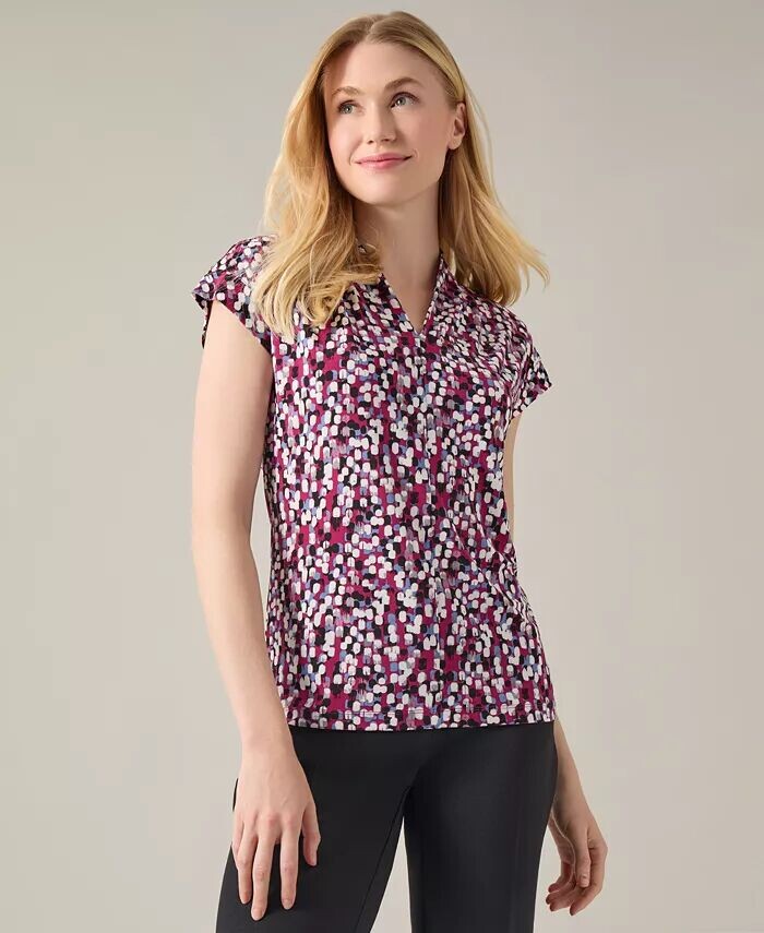 Женская плиссированная блузка с v-образным вырезом и короткими рукавами Kasper, розовый
Женская плиссированная блузка с v-образным вырезом и короткими рукавами Kasper, розовый