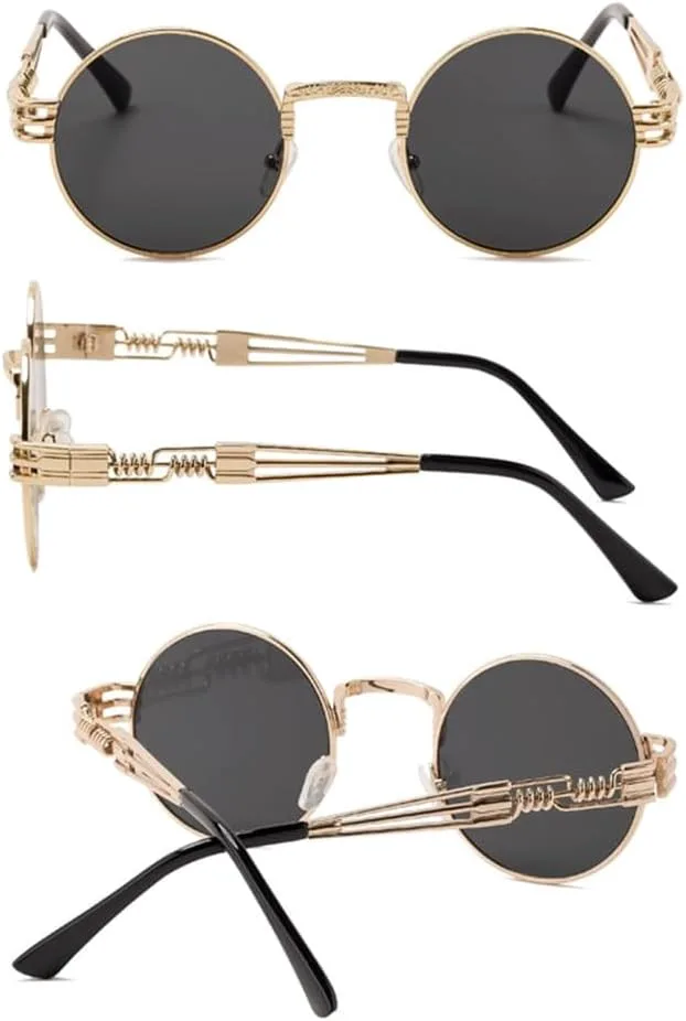 Модные ретро-солнцезащитные очки в стиле стимпанк с металлическими дужками для мужчин и женщин, разноцветные, с защитой от УФ-излучения UV400 KTUCN, N11 Silver Flat
Модные ретро-солнцезащитные очки в стиле стимпанк с металлическими дужками для мужчин и женщин, разноцветные, с защитой от УФ-излучения UV400 KTUCN, N11 Silver Flat