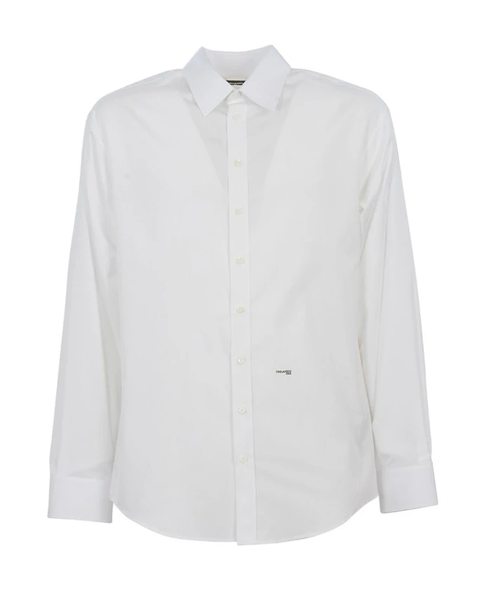 Белая хлопковая рубашка с длинными рукавами Dsquared2, белый
Белая хлопковая рубашка с длинными рукавами Dsquared2, белый