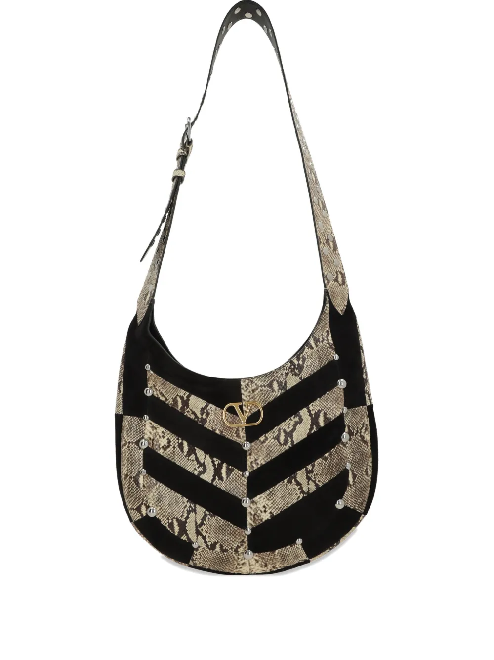 Большая сумка на плечо с украшением в виде логотипа V и заклепками Valentino Garavani, черный
Большая сумка на плечо с украшением в виде логотипа V и заклепками Valentino Garavani, черный