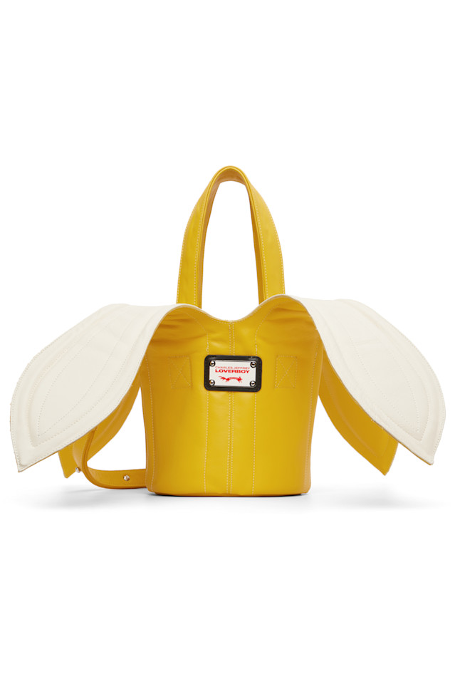 Charles Jeffrey Loverboy Желтая сумка-ведро с бананами
Charles Jeffrey Loverboy Желтая сумка-ведро с бананами
